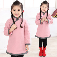 Baby Girls Christmas Dress Red Warm Winter Toddler Girl Party Dress Chinese Qipao Children Princess Clothing Girls Dresses 2024 - buy cheap