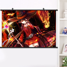 Bonecos de anime konosuba a god aprovação deste mundo maravilhoso! Megumin aqua escura cosplay, mural de rolagem para parede, pôster decorativo para casa 40*60cm 2024 - compre barato