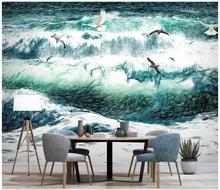 Custom photo wallpaper 3d wallpaper for walls 3 d sea landscape murals seagull surf tv background wall painting home decoration 2024 - buy cheap