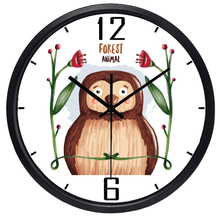 2017 брендовые новые дизайнерские настенные часы с милым мультяшным рисунком, с головой совы, Универсальные часы 2024 - купить недорого