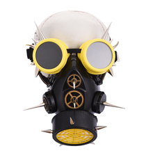 Streampunk Man/Women Rivets Goggles Gas Mask Costume Respirator Cosplay Festival Gears Spikes Mask Accessories Punk 2024 - buy cheap