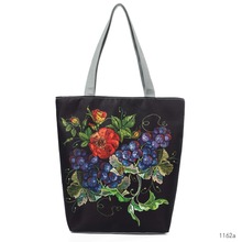 Miyahouse Lmitation Embroidery Female Canvas Handbag Colorful Floral And Bird Printed Lady Shoulder Bag fashion Summer Women Bag 2024 - buy cheap