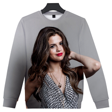 Selena Gomez-sudaderas con estampado 3D para hombre y mujer, ropa de calle informal de manga larga, con cuello redondo, a la moda, novedad de 2019 2024 - compra barato