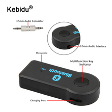 Kebidu mini receptor de áudio com bluetooth, adaptador de alto-falante mp3 de 3.5mm, transmissor jack, kit de música para chamadas sem usar as mãos 2024 - compre barato