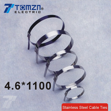 100pcs 4.6mmx1100mm STAINLESS STEEL self-locking cable ties 2024 - buy cheap