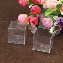 50pcs 8*8*8cm clear plastic pvc boxes packaging for giftchocolatecandycosmeticcakecrafts display package transparent Box 2024 - buy cheap