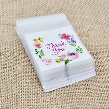 50Pcs 7*7cm Thank You Printed Candy Cookie Bags Wedding Birthday Party Self Adhesive Plastic Biscuit Gift Packaging Bag 2024 - buy cheap
