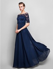 new fashion 2018 hot sexy vestidos de festa casual brief sleeves party gown lace long Mother of the Bride Dresses 2024 - buy cheap