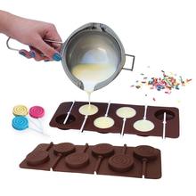 New Doughnut Lollipop Mold DIY Bakeware Silicone 3D Handmade Sucker Sticks Lolly Candy Chocolate cake decoration Mold 2024 - buy cheap