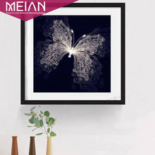 Meian,"White Butterfly"DIY,Diamond Painting,Special Diamond Embroidery,Full,Cross Stitch,Diamond Mosaic,Bead Picture,Home Decor 2024 - buy cheap