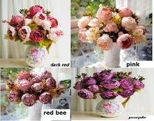 8 Heads 1 Boutique Silk Artificial Peony Rose Flowers Home Decoration Festival Party Flower Wedding Gift FLOWER-2301173 2024 - buy cheap