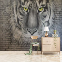 Papel tapiz Mural personalizado 3D estéreo, papel de pared de ladrillo de tigre para sala de estar, TV, sofá, dormitorio, decoración del hogar, Mural de pared 3D, papel tapiz Peint Enfant 2024 - compra barato