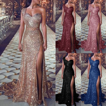 Women Maxi dress One-Shoulder Floor-Length 2019 NEW Sleeveless cut out Celebrity Party Bodycon bandage dresses wholesale 2024 - buy cheap