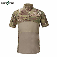 Camiseta camuflada masculina multicom de combate, camiseta com manga curta fina, de soldados para o verão, militar e exército 2024 - compre barato