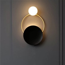 Luminária de parede em led minimalista europeia, para decoração de casa, sala de estar, quarto, bar, ktv, escadas, hotel 2024 - compre barato