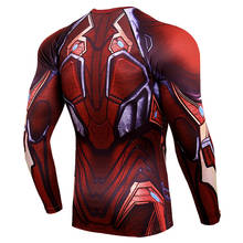 Мужская футболка с длинным рукавом Ironman, футболка супергероя, человека-паука, одежда для фитнеса, косплей, Hombre, компрессионная футболка 2024 - купить недорого