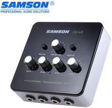 Ультра-компактный 4-канальный мини-усилитель для наушников Samson QH4, стерео, DJ, с адаптером питания 2024 - купить недорого
