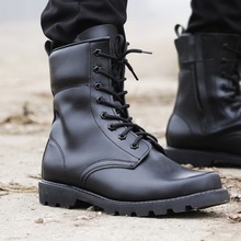 Botas táticas de couro para caminhada, sapatos impermeáveis preto de caça para homens e mulheres, botas militares masculinas 2024 - compre barato