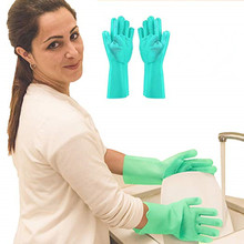 Волшебные силиконовые скрубберные резиновые перчатки для чистки кухонных принадлежностей, перчатки для мытья посуды, инструменты для чистки автомобиля, щетка для домашних животных 2024 - купить недорого