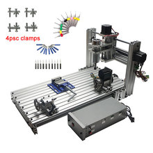 Diy mini table cnc 4 axis 3060 pcb wood metal milling cutter machine with jaw vice clamps and milling bits machinery 2024 - buy cheap