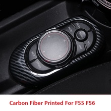 Panel de engranaje de fibra de carbono ABS para coche, pegatina de Panel de Control de ventana, funda para Mini Cooper F55 F56, accesorios interiores 2024 - compra barato