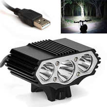 Lanterna led t6 3 режима велосипедная лампа велосипедная фара велосипедный фонарь светодиодный фонарик Перезаряжаемый USB fanatic #4S11 2024 - купить недорого