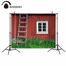 Allenjoy фоны для фотосъемки красный финский деревянный дом лестница окно снаружи новый фон фотосессия настраиваемая Фотопечать 2024 - купить недорого