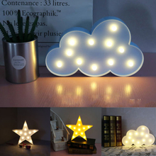 Luminária noturna led, iluminação quente em forma de nuvem, para quarto ou sala de estudo 2024 - compre barato