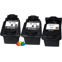 Cartucho de tinta Compatible con Canon PG-510, CL-511, PIXMA, MP270, MP280, MP480, MP270, MX410, MP240, MP230, iP2700, 3 uds. 2024 - compra barato