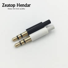 10 Pcs Mini 3.5mm Stereo Headset Jack 3 Pole 3.5 Audio Plug Adaptor Connector White and Black Gold plated 2024 - buy cheap