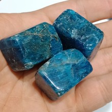 DHXYZB-3 uds. De piedra Natural azul para grava, cristal de energía cuadrado, espécimen Mineral de cuarzo, pecera, decoración de jardín y hogar, 20-30mm 2024 - compra barato