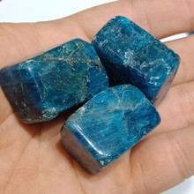 DHXYZB 3pcs Natural Blue apatite gravel square energy stone Crystal Quartz Mineral Specimen Fish Tank Garden home Decora 20-30mm 2024 - buy cheap