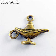 Julie Wang-colgante de tetera árabe de aleación, 20 Uds., dijes de bronce antiguo, accesorios para fabricación de joyas 2024 - compra barato