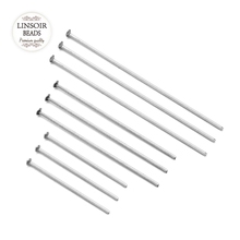 100pcs/bag 20 30 40 50 60 70 mm Flat Head Pins Rhodium Stainless Steel Headpins For Jewelry Findings Making DIY 2024 - buy cheap