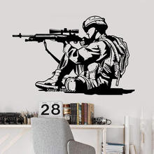 Soldiers Rifle Collimation Murals Wall Vinyl Marine High Quality Decal Art Wall Home Decor Wall Stickers For Living Room LC1053 2024 - buy cheap