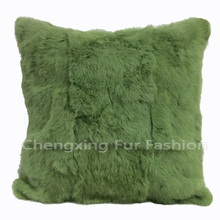 CX-D-28 Grey Hand Made Home Custom Fashion Rabbit Fur Decorative Pillow Covers 2024 - buy cheap