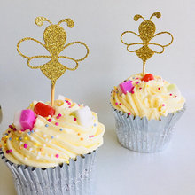 Brillo abejorro boda bautizo mamá a abeja cumpleaños cupcake toppers baby shower fiesta decoración donut selecciones 2024 - compra barato