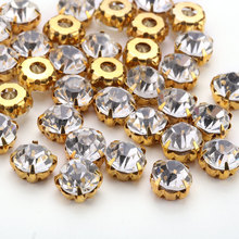 Multi Sizes Crystal Acrylic Sew On Rhinestones with Silver/Gold Claw Flatback Sewing beads For Wedding Dress DIY Crafts 2024 - buy cheap