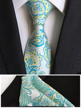 8cm Luxury Design Formal Ties Classic Fashion Woven Floral Necktie with Jacquard Handkerchief 2024 - buy cheap