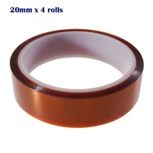 (4pcs/ lot) Width 20mm Polyimide Tape 30m Heat Resistant Tape Electrical Polyimide Film 220C High Temperature Adhesive Tapes 2024 - buy cheap