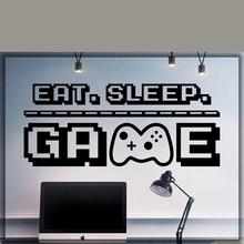 Eat Sleep Game Wall Decal X-box PS4 game Gamer Room decoration removeable vinyl Playroom sticker teens Room Decor Mural G534 2024 - buy cheap