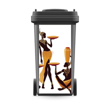 Pegatina de cubo de basura 3D DIY, arte de África para mujer, Mural de pared, calcomanía de impresión de pared, autoadhesivo extraíble, accesorios de cocina 2024 - compra barato