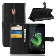 Funda tipo libro de piel sintética para Nokia 2,1, fundas tipo billetera con soporte para Nokia 2,1 2024 - compra barato