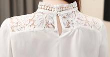 Dingaozlz sexy lace tops elegant female casual clothing chiffon blouse korean 2019 new fashion hollow out chiffon shirt 2024 - buy cheap