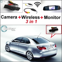 3 in1 Special Rear View Camera + Wireless Receiver + Mirror Monitor DIY Parking System For Roewe 550 2007~2012 2024 - buy cheap