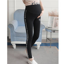 Spring Autumn Maternity Leggings High Waist Pregnancy Belly Pants For Pregnant women Thin Trousers Clothes Black Gray Leggings 2024 - buy cheap