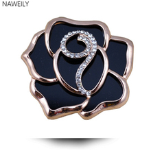 Elegante broche de diamantes de imitación de flores para mujer bufandas de moda accesorios broches alfileres Clip joyería regalo NWLN256 2024 - compra barato