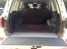 Best quality! Special trunk mats for Toyota Land Cruiser 200 5 seats 2018-2007 waterproof cargo liner boot carpets,Free shipping 2024 - buy cheap