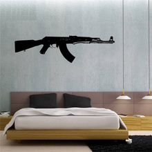 On Sale WALL DECAL VINYL STICKER AK-47 GUN WEAPON MILITARY DECOR 5 Sizes 2024 - buy cheap