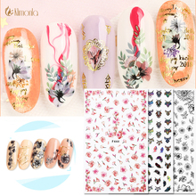 Nail Art Sticker Adhesive Cherry Flower 3d Manicure Decoration Wraps Freshness Nails Tips Decal New Design Manicure 2024 - buy cheap